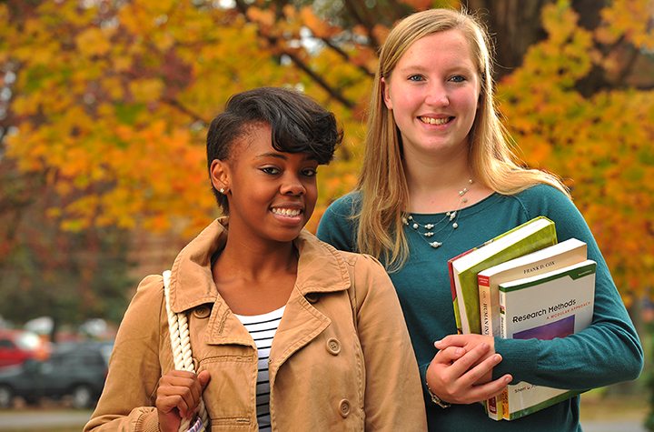two female honors program students 