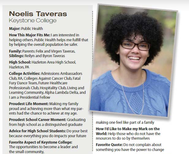 Keystone student Noelis Taveras featured in Happenings Magazine