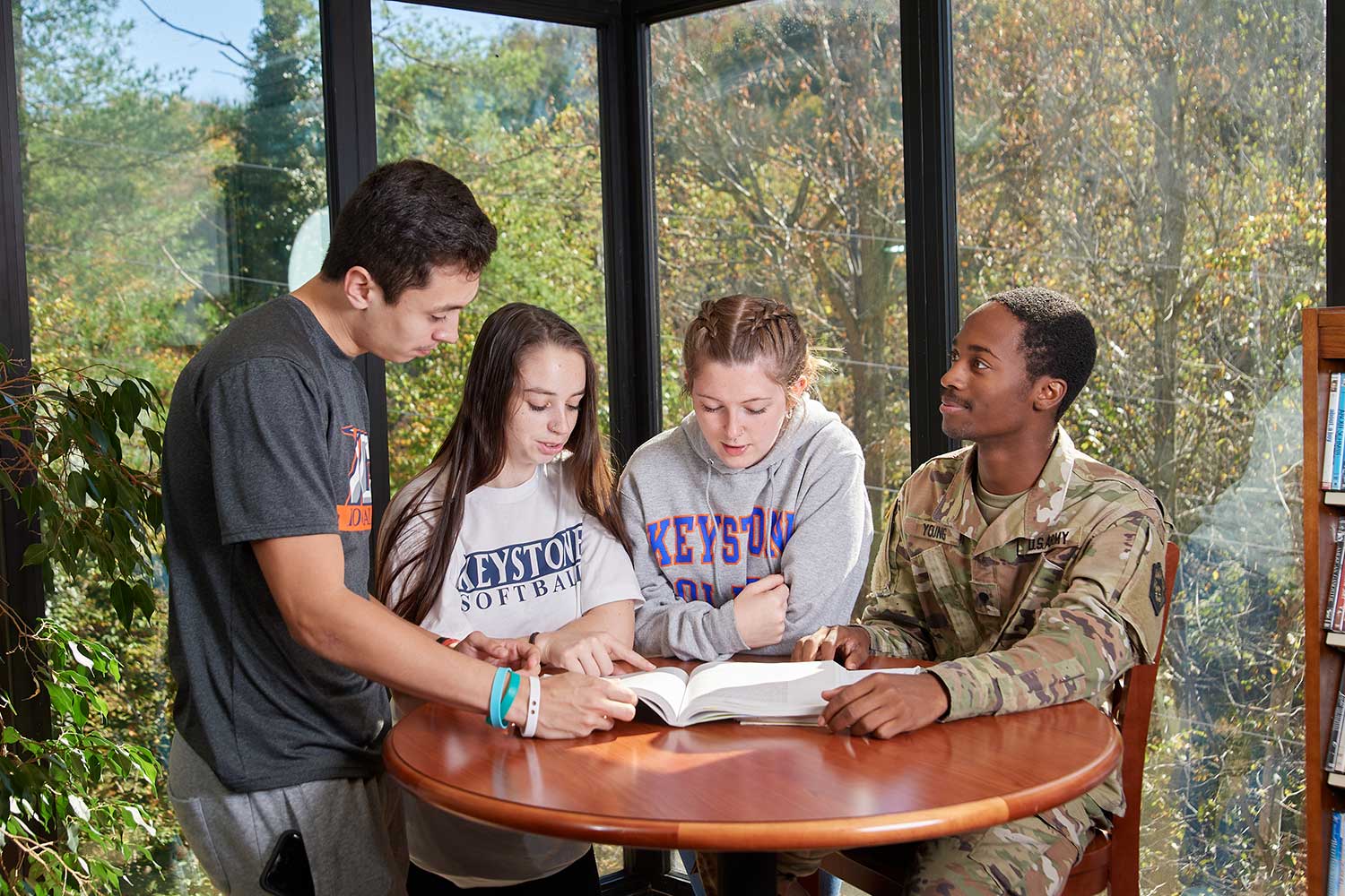 Students Studying In Library