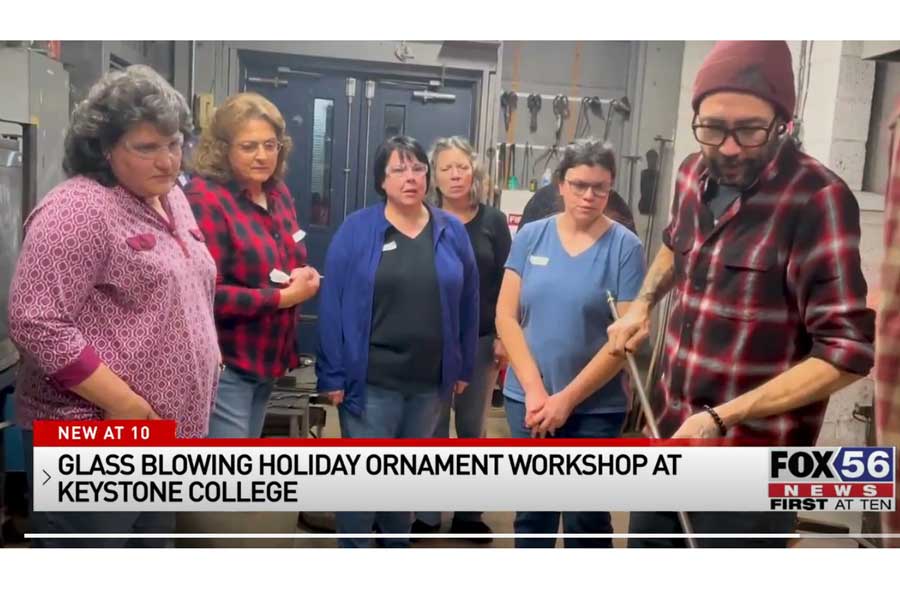Glass blowing holiday ornament workshop