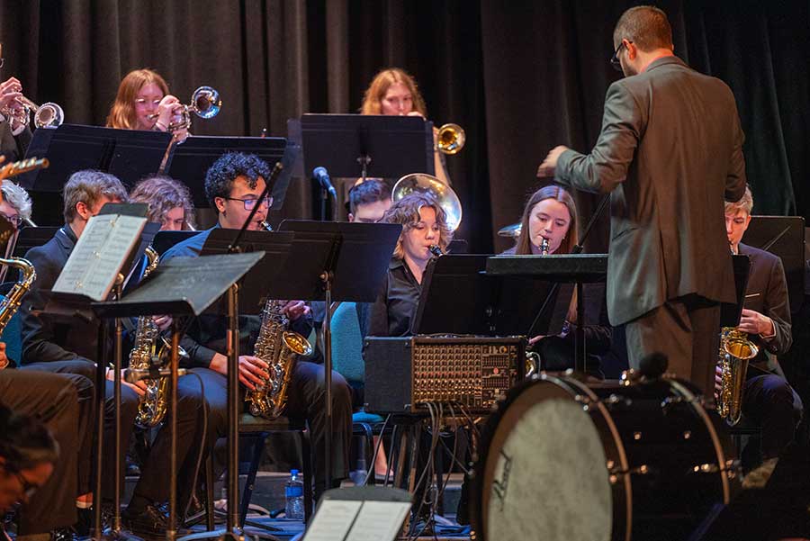Mr. Mike Lesnesky and the Abington Heights Jazz Ensemble, photo credit Trista Carpenter Photography