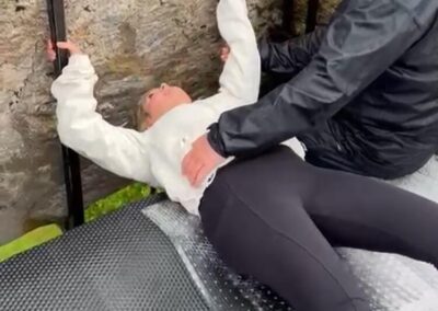 Haley kissing the Blarney Stone