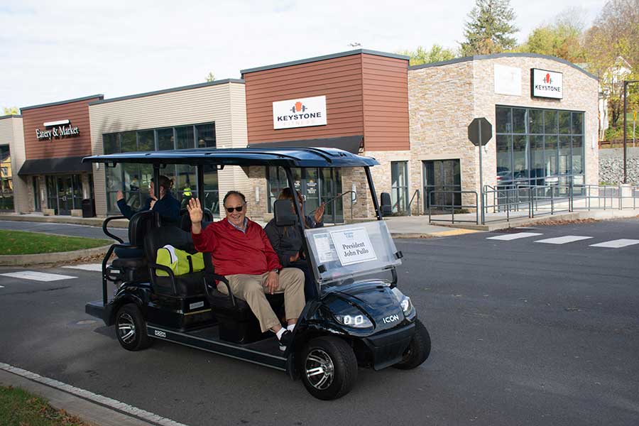 Keystone College John Pullo Leads The Parade Down College Ave