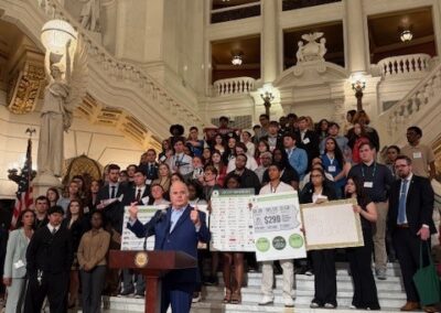 Students Meeting with Representatives and Senators to advocating for Pennsylvania State Funding.