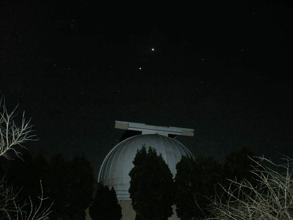 Venus And Jupiter Above TGCO Dome March 16 2012