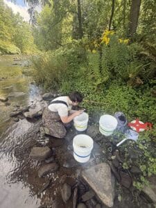 Alex Warner and Crayfish research 1